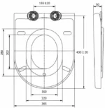 Abattant WC familial DADÉO D002 forme D