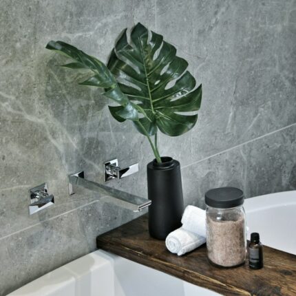DADÉO Mitigeur thermostatique bain mural chromé, sécurité anti-brûlure